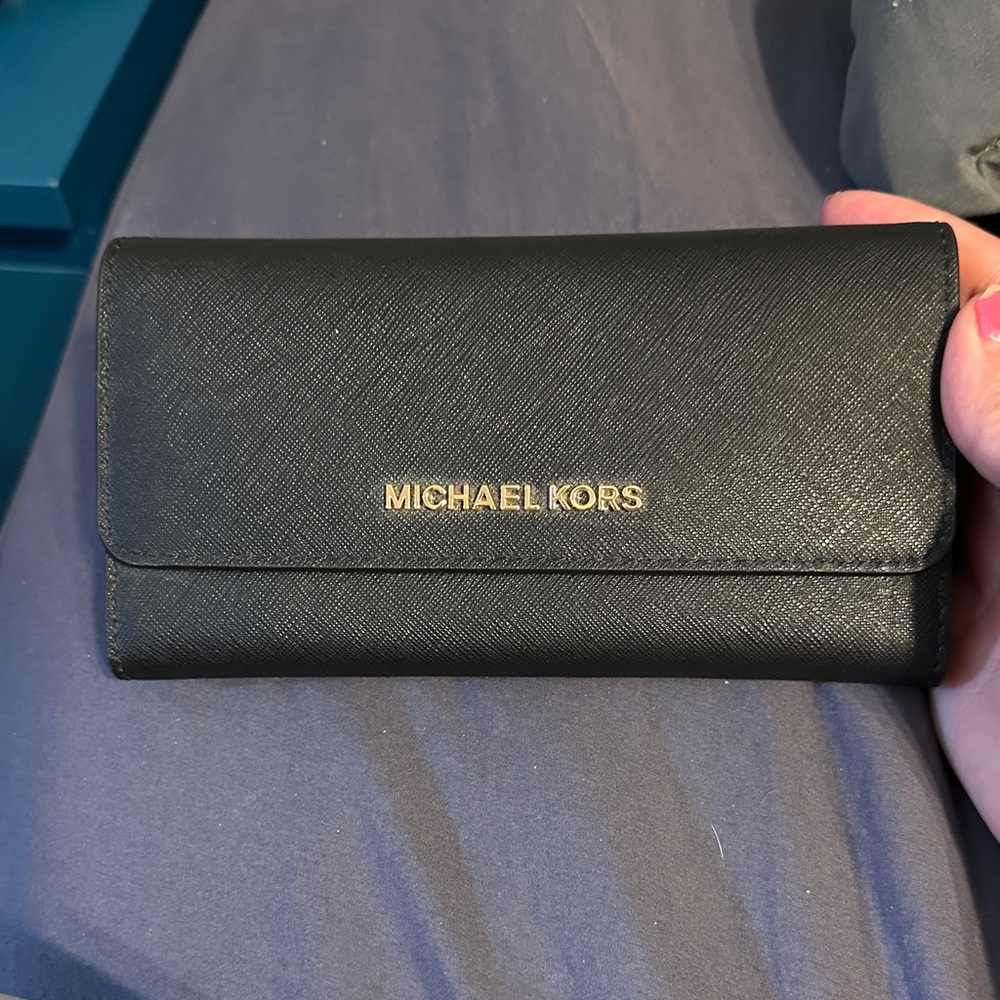 Michael Kors Black Saffiano Leather Wallet